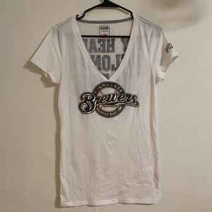 VS MLB Brewers V Neck Tee (L)